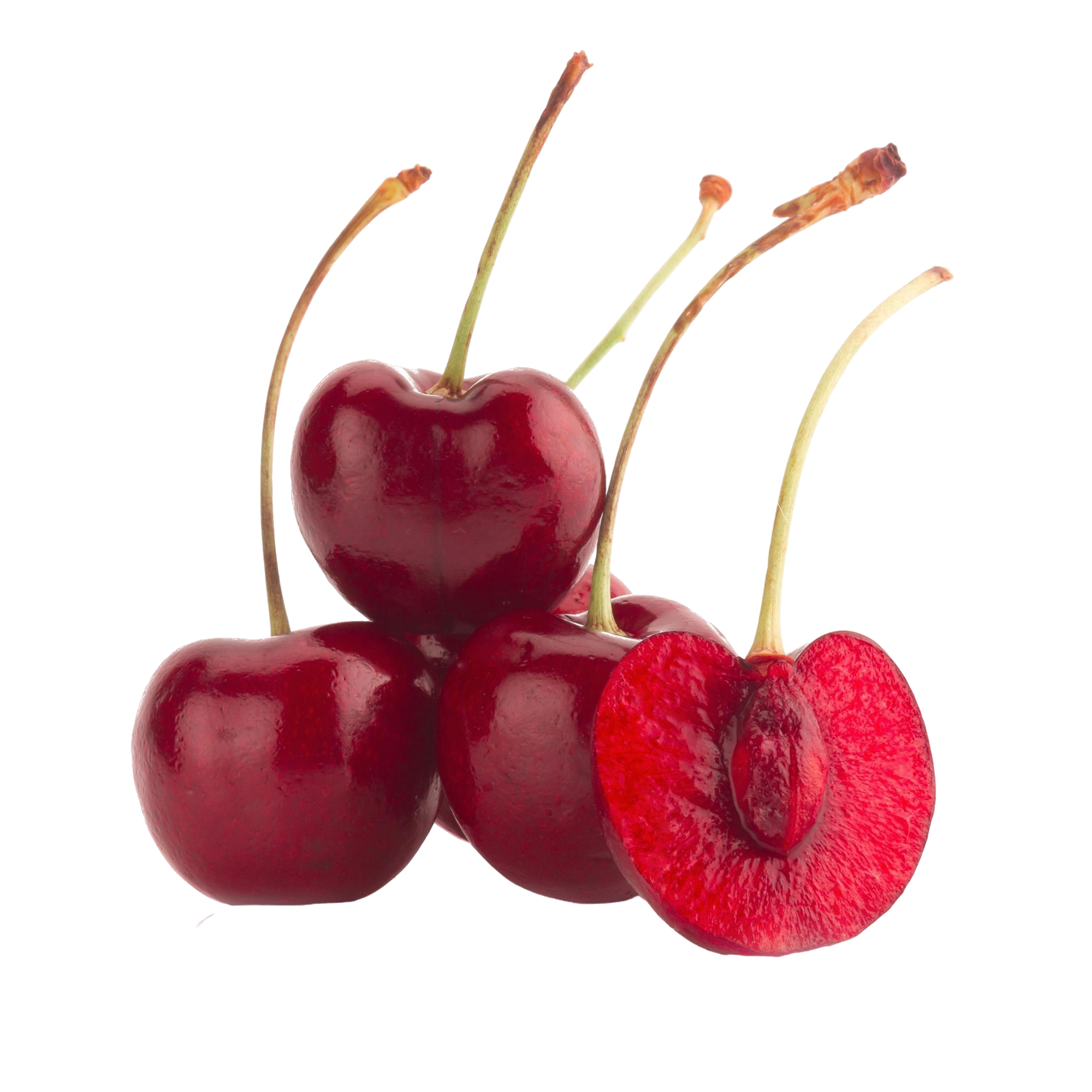 Cereza aislada sobre fondo blanco